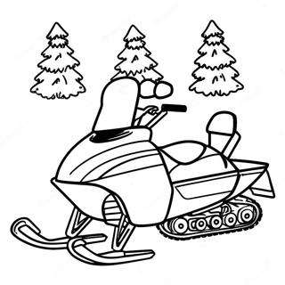 Snowmobile Coloring Page 23083-18690