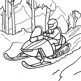 Fast Snowmobile Racing Coloring Page 23084-18710