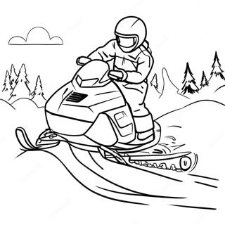 Fast Snowmobile Racing Coloring Page 23084-18711