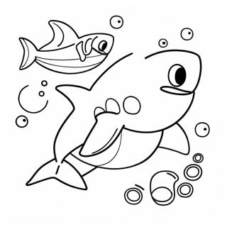 Cute Cartoon Shark Coloring Page 23104-18705