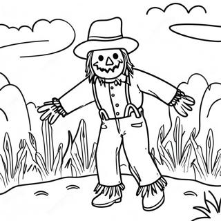 Scarecrow Coloring Page 2311-1954