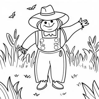 Scarecrow Coloring Page 2311-1955