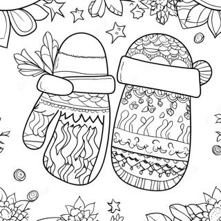 Mittens Sheet Coloring Pages