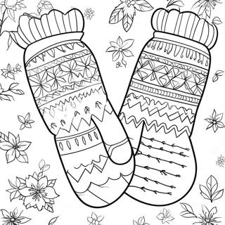 Cozy Mittens Coloring Page 23123-18732