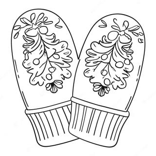 Fluffy Winter Mittens Coloring Page 23124-18722