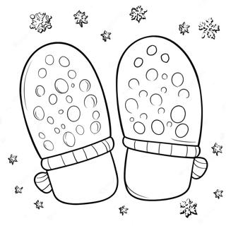 Fluffy Winter Mittens Coloring Page 23124-18723