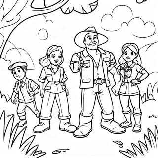 Jumanji Adventure Scene Coloring Page 23154-18749