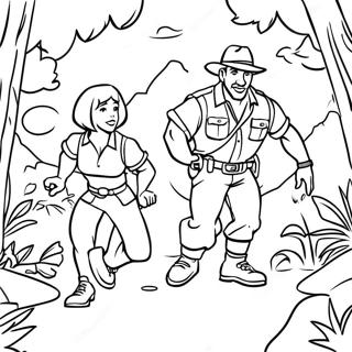 Jumanji Adventure Scene Coloring Page 23154-18751