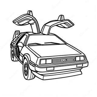 Back To The Future Delorean Coloring Page 23183-18770