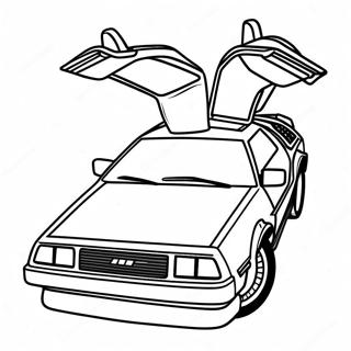 Back To The Future Delorean Coloring Page 23183-18771