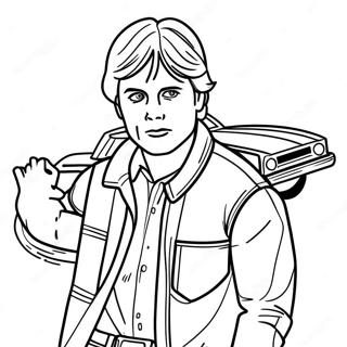 Marty Mcfly In Time Machine Coloring Page 23184-18775