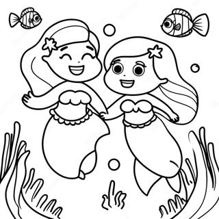 Ariel Sisters Coloring Pages