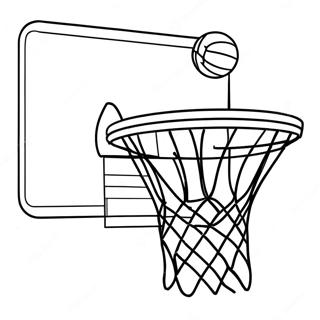 Basketball Hoop With Colorful Ball Coloring Page 23213-18796