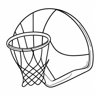 Vintage Basketball Hoop Coloring Page 23214-18797