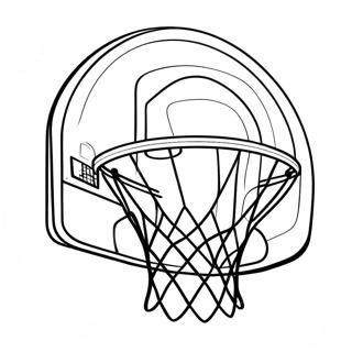 Vintage Basketball Hoop Coloring Page 23214-18798