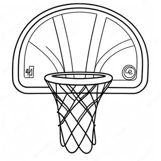 Vintage Basketball Hoop Coloring Page 23214-18799