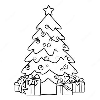 Festive Christmas Tree Coloring Page 2322-1971