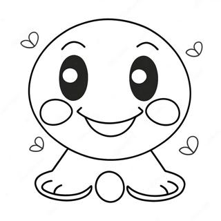 Cute Number 8 With Smiley Face Coloring Page 23234-18819