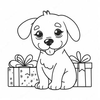 Christmas Puppy Coloring Page 23243-18815