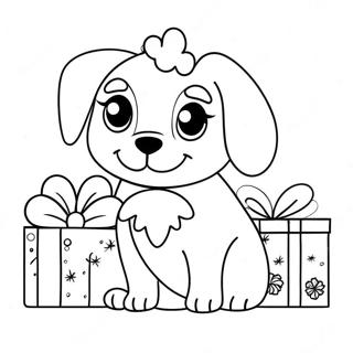 Christmas Puppy Coloring Page 23243-18816