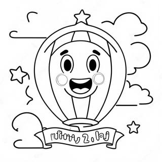 Happy 2nd Birthday Coloring Pages