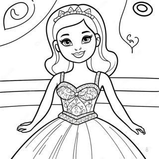 Bibble Barbie In A Sparkly Dress Coloring Page 23284-18867