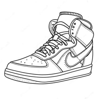 Cool High Top Sneaker Coloring Page 232-189