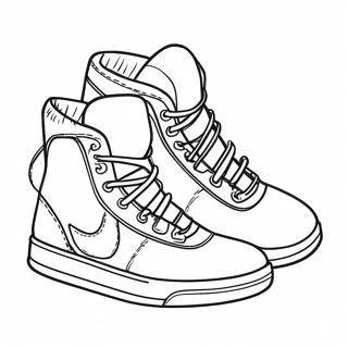 Cool High Top Sneaker Coloring Page 232-191