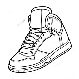 Cool High Top Sneaker Coloring Page 232-192