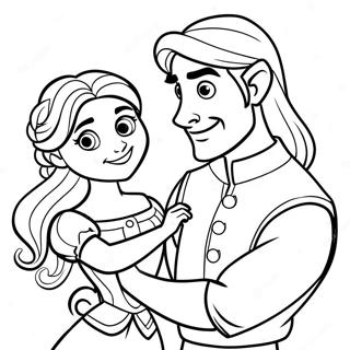 Rapunzel And Flynn Coloring Pages