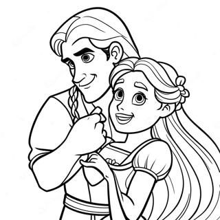 Rapunzel And Flynn Coloring Page 23303-18863