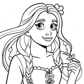 Rapunzel With Long Hair Coloring Page 23304-18875