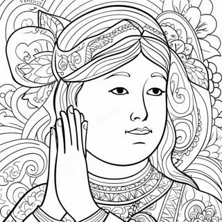 Prayer Coloring Page 2331-1974