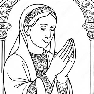 Prayer Coloring Page 2331-1975