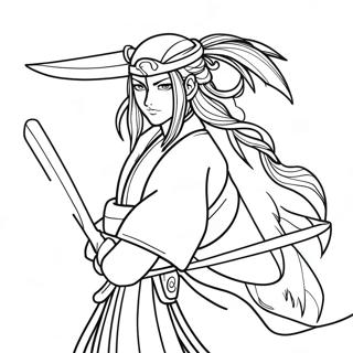 Tengen Uzui With Twin Blades Coloring Page 23334-18896