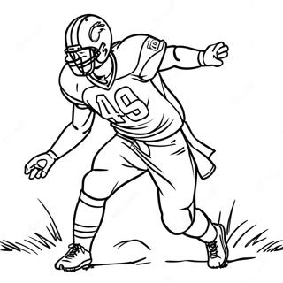 Broncos Player In Action Coloring Page 23344-18902