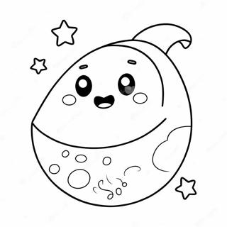 Cute Moon And Stars Coloring Page 23354-18910