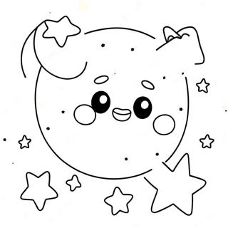 Cute Moon And Stars Coloring Page 23354-18911