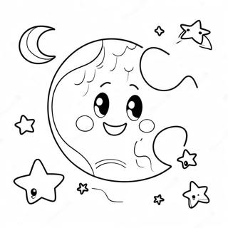 Cute Moon And Stars Coloring Page 23354-18912