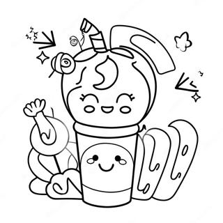 Starbucks Kawaii Coloring Pages