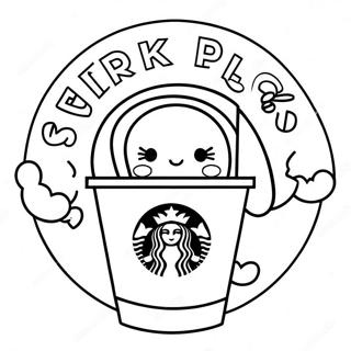 Starbucks Kawaii Coloring Page 23373-18926