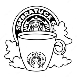 Cute Starbucks Coffee Cup Coloring Page 23374-18924