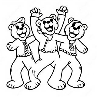 Grateful Dead Dancing Bears Coloring Page 23394-18944