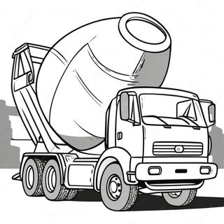 Cement Truck Coloring Pages