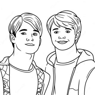 Sam And Colby Coloring Page 23423-18962