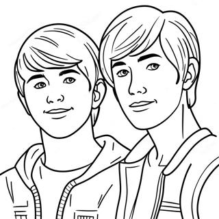 Sam And Colby Adventure Coloring Page 23424-18966