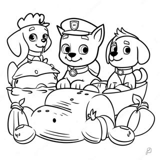 Paw Patrol Thanksgiving Coloring Pages