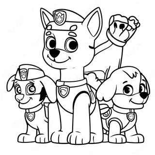 Thankful Paw Patrol Characters Coloring Page 23434-18970