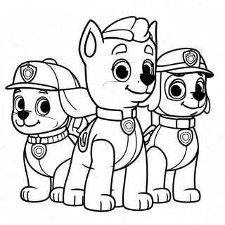 Thankful Paw Patrol Characters Coloring Page 23434-18971