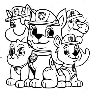 Thankful Paw Patrol Characters Coloring Page 23434-18972